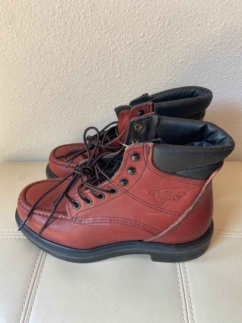 Red Wing 202 SUPERSOLE 6" Leather Boot Soft Toe Brown Mens Size 4 D New